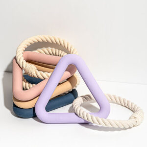 Pet Toy Foam TPR Cotton Rope Triangle Tug-of-war Molar