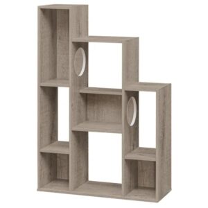 cat bookshelf cabinet with climbing platforms gray oak