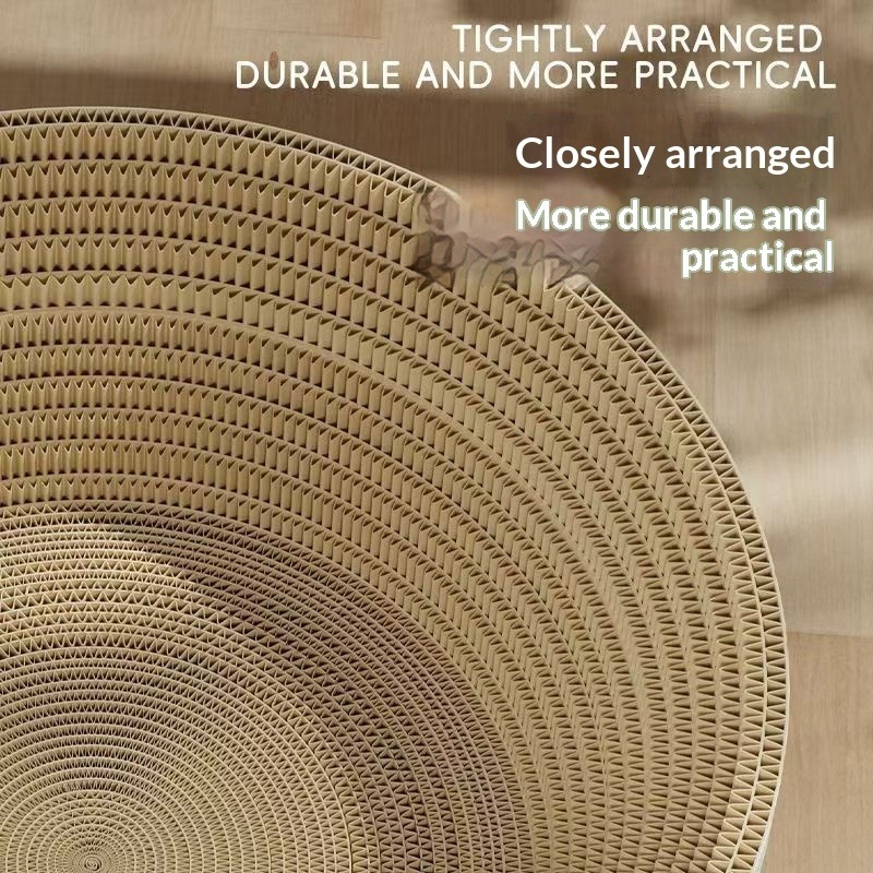 Oval-Shaped Cat Scratching Post With A Deep Corrugated Paper Basin, Suitable For Cats To Scratch And Use As A General Cat Bed - Image 6